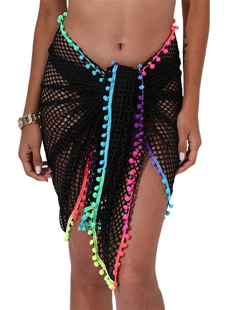 Vigorbear Women Bikini Cover Ups Shawl Summer Casual Fishnet Cutout