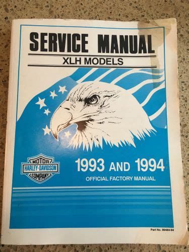 Purchase Harley Davidson Service Manual XLH Models 1993 1994 Official