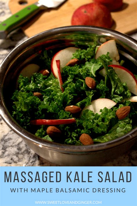 Massaged Kale Salad With Maple Balsamic Dressing