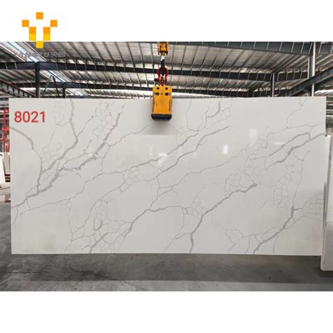 Artificial Stone Calacatta Large Quartz Slab Projected Grey Big Slab