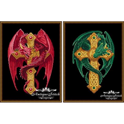 Celtic Dragon Emerald Pattern Pdf Enjoy Cross Stitch Inspire Uplift