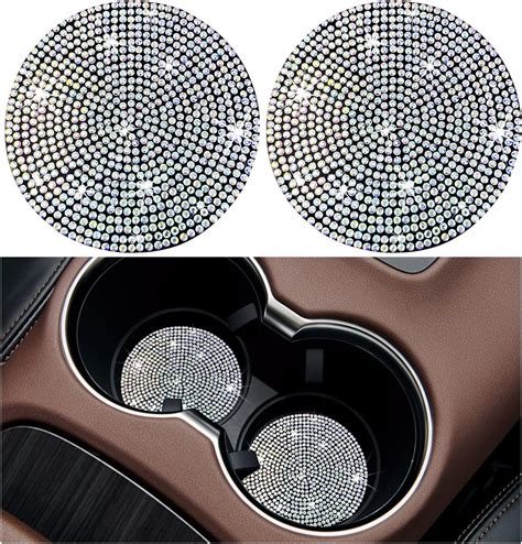 Amazon Belomi Pcs Bling Car Cup Holder Coaster Inch Crystal