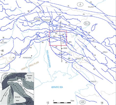 Tectonic Sketch Map Of The Eastern Southern Alps In NE Italy And