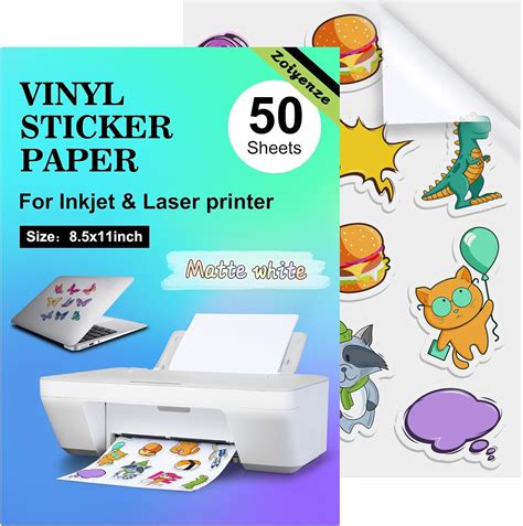 Amazon Waterproof Printable Vinyl Stickers Paper For Inkjet