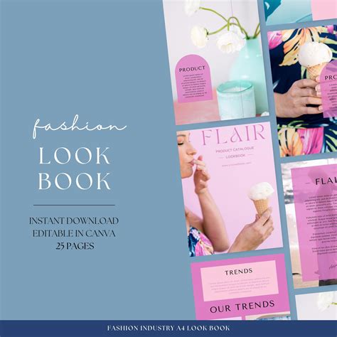 Modern Fashion Lookbook Template Canva Magazine Template Fashion