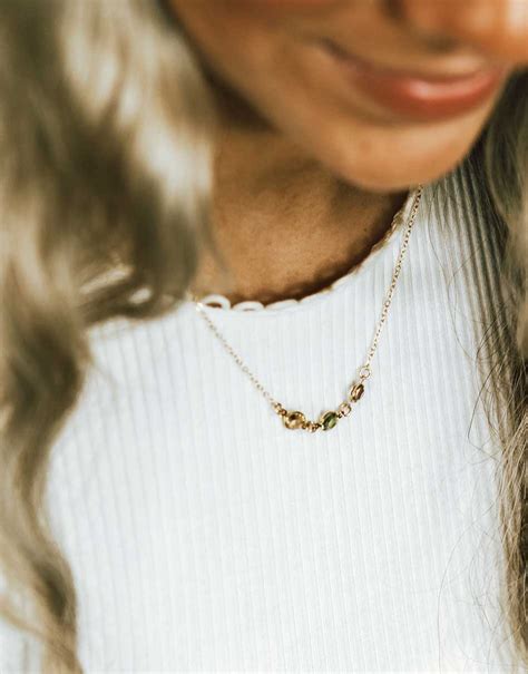 Gold Connected Birthstone Necklace - The Vintage Pearl