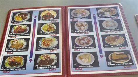 Menu At Pupuseria Centroamericana Restaurant Tampa