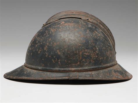 WWI German M18 Cavalry Helmet and WWI French M1915 Adrian Helmet ...