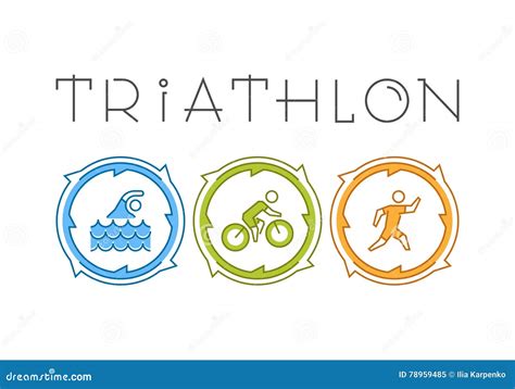 Vector Triathlon Logo. Stock Image | CartoonDealer.com #78959365