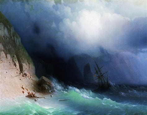 The Shipwreck Near Rocks 1870 Ivan Aivazovsky WikiArt Org