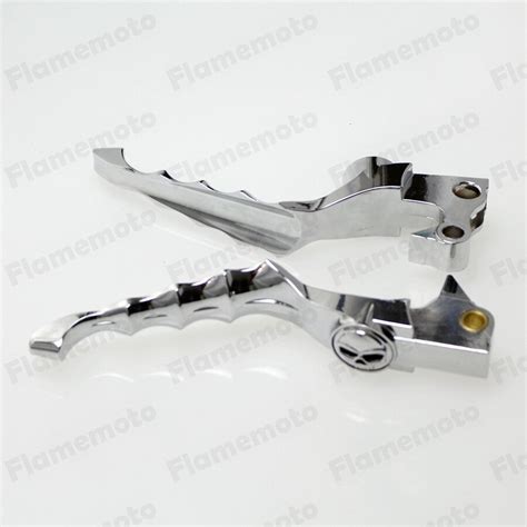 Chrome Skull Motorcycle Brake Clutch Levers For Ha Grandado