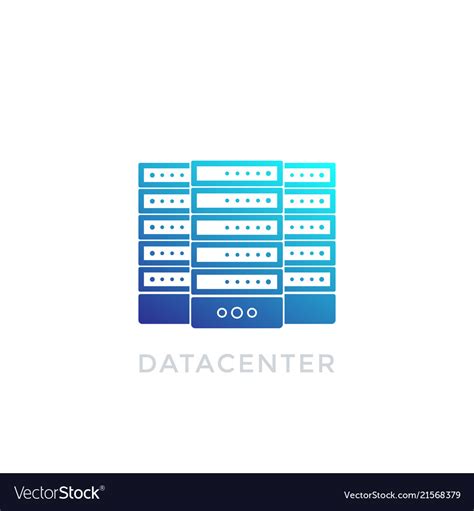 Datacenter Icon On White Royalty Free Vector Image