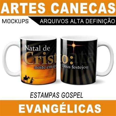 Artes Canecas Gospel Evangélicas Mockups Sublimação