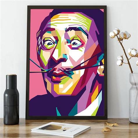 Quadro decorativo Poster Pop Art Salvador Dalí Pintor Famoso para sala