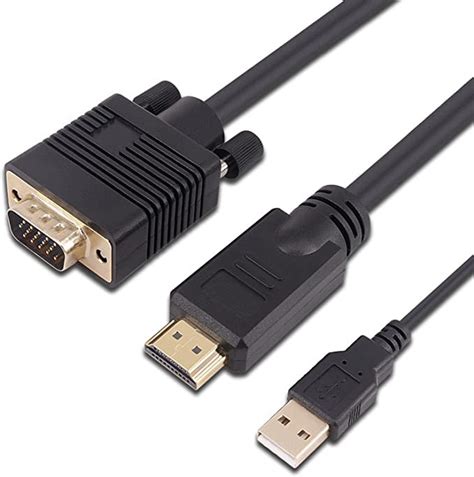 HDMI to VGA Cable 5ft (1.5m) 1080P-Gold Plated-Active ...