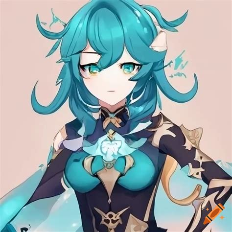 Teal Character Design From Genshin Impact