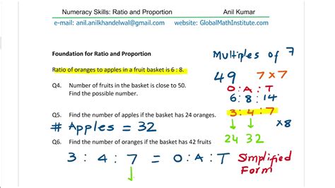 Ratio And Proportion Part 1 With 21 Questions Youtube