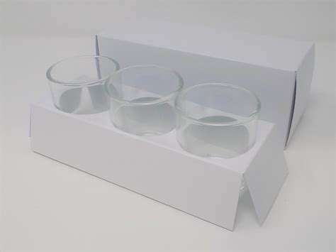 Votive Candle Box White For 3 X 9cl Candles Kjprintandpackaging