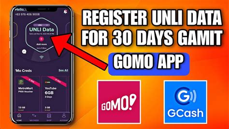 How To Register Gomo Sim Unli Data Valid For Days Using Gomo App