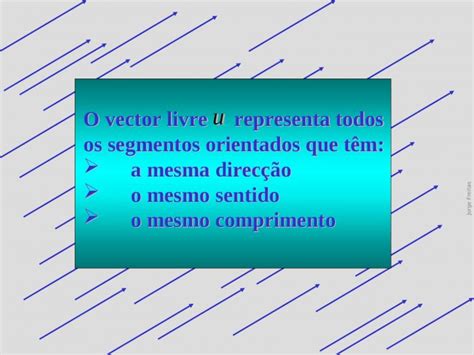 Ppt O Vector Livre Representa Todos Os Segmentos Orientados Que T M