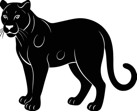 A silhouette of a black panther 45857614 Vector Art at Vecteezy