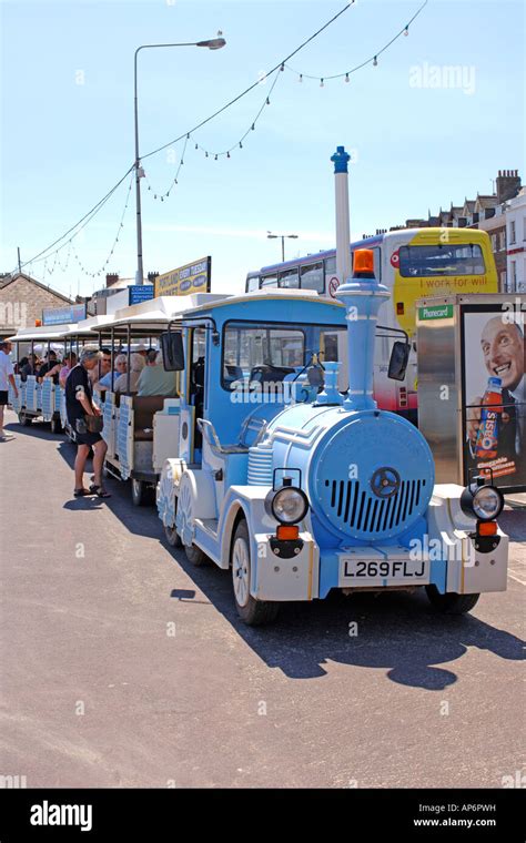 A British Seaside Noddy Train Ay Weymouth Dorset Stock Photo Alamy