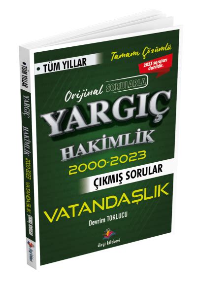 Dizgi Kitap 2024 Adli İdari Hakimlik Yargıç Vatandaşlık Tüm Yıllar