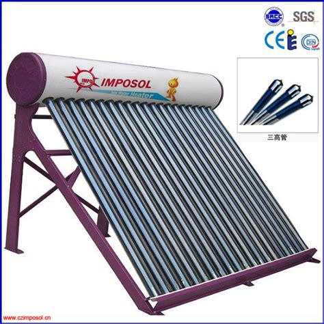 Non Pressurized Stainless Steel Solar Hot Water Heater China Solar