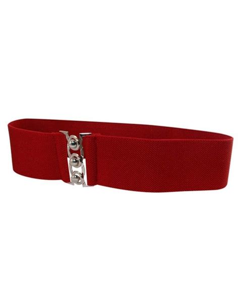 Fashion Cinch Buckle Women 2 Inch Wide Stretch Elastic Waist Belt