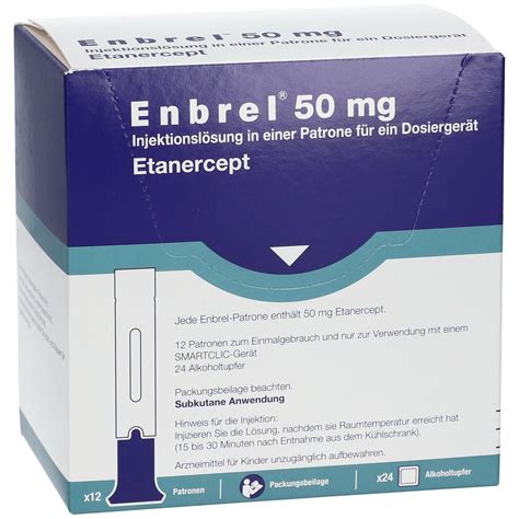 Enbrel 50 Mg Inj Lsgiepatrfdosiergsmartclic 12 St Mit Dem E