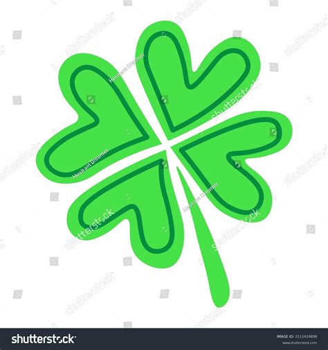 illustration decorative lucky clover symbol cartoon stock illustration