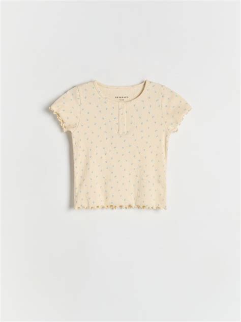 Haut en mailles côtelées Couleur nude RESERVED 7190G 02X