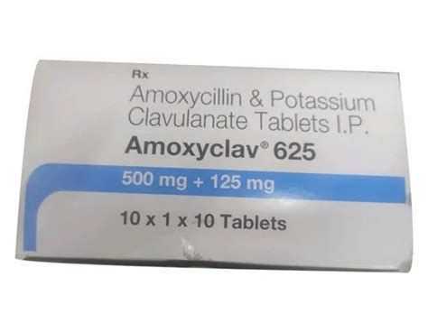 Amoxyclav Amoxycillin Potassium Clavulanate Ip Tablet 625 Mg At Rs 900 Box In Indore