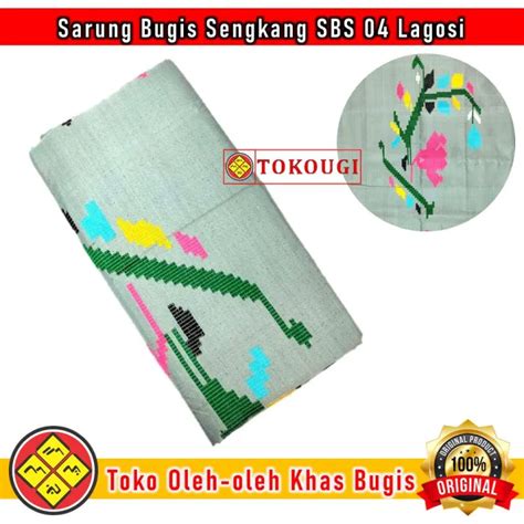 Kain Sarung Tenun Sutra Bugis Sengkang Motif Lagois Lipak Sabbe