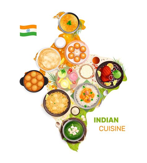 premium vector traditional cuisine map realistic composition