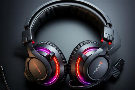 Premium AI Image | Gaming headphones with a builtin microphone and ...