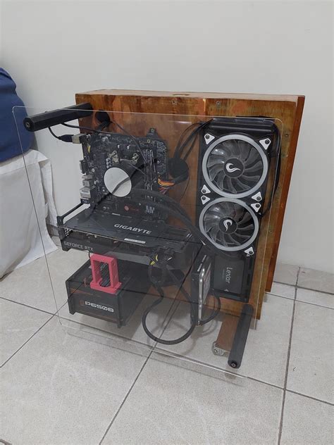 Made My Own Pc Case Out Of Wood A While Back And Thought To Share It