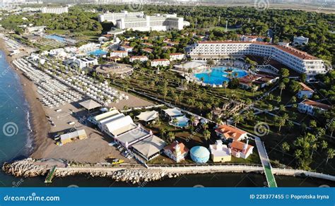 Belek, Antalya Turkey - Aerial View on Sea, Beach Braid, Bridge, River ...