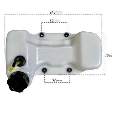 Tanque Combustível P Roçadeiras a Gasolina 43 52cc 4 Furos Kawashima