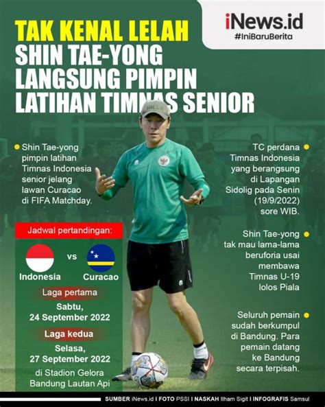 Infografis Shin Tae Yong Langsung Pimpin Latihan Timnas Senior Jelang