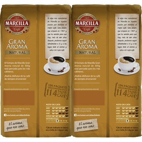 Comprar Gran Aroma café molido natural pack 2 paquetes 500 g MARCILLA