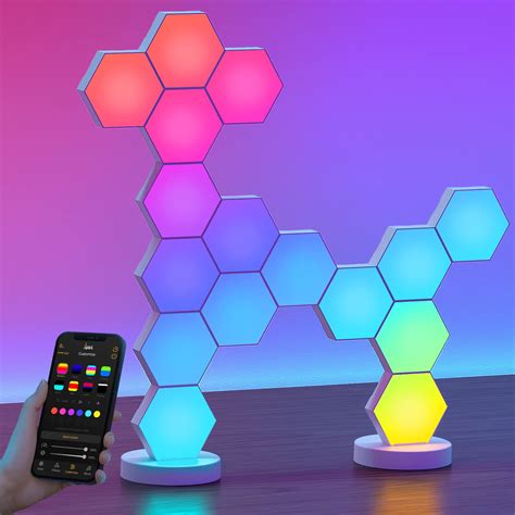 Linkedsparx Hexagon Lights For Wall Led Panels 16 Pack Diy Smart App