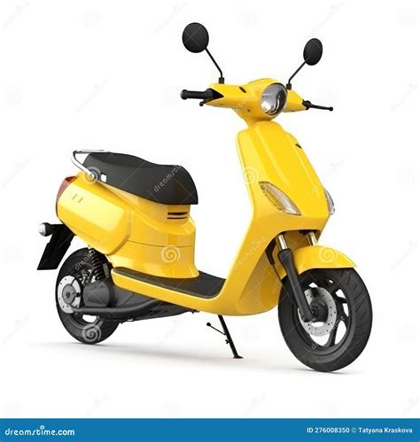 Electric scooter - yellow stock illustration. Illustration of street - 276008350