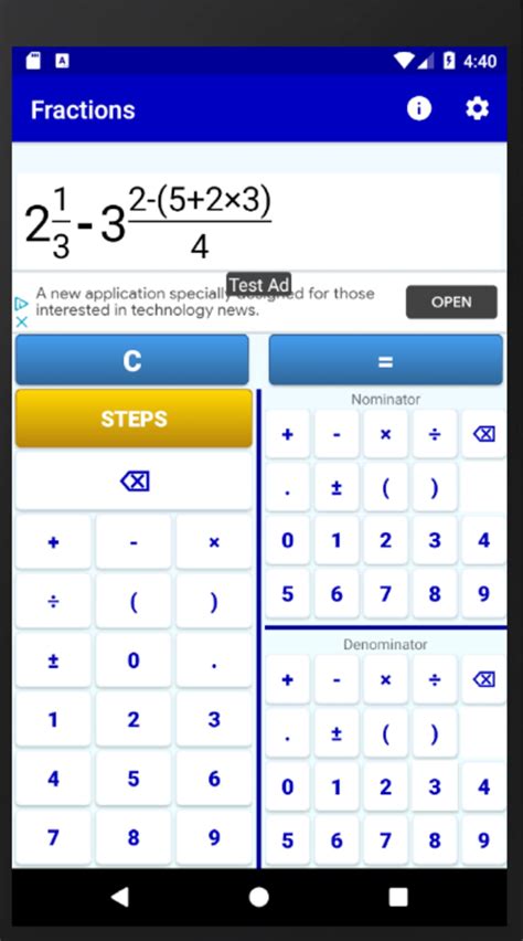 Fractions Fraction Calculator For School Maths Apk Para Android