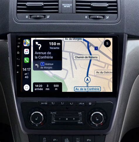 Autoradio Tactile Gps Android Et Carplay Sans Fil Skoda Yeti