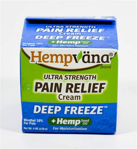 Hempvana Deep Freeze Oz Ultra Strength Pain Relief Cream Hemp Seed Oil