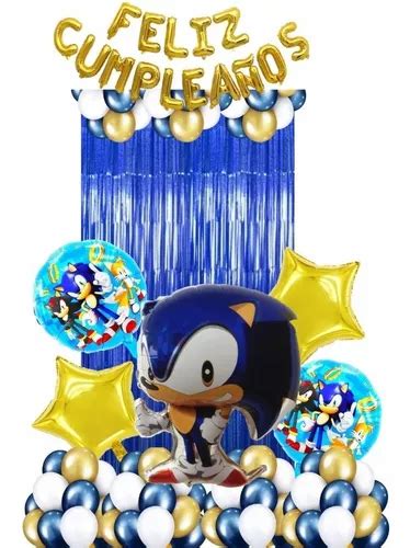 Set Globos Decoración Feliz Cumpleaños Sonic Fiesta en venta en