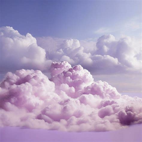 A cotton candy purple background with fluffy clouds 30699531 Stock ...