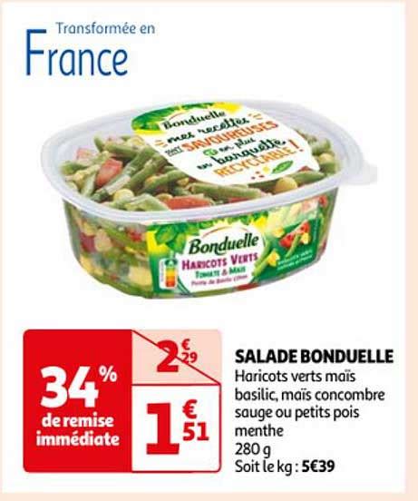 Promo Salade Bonduelle Chez Auchan Icatalogue Fr