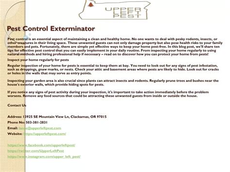 Ppt Pest Control Exterminator Powerpoint Presentation Free Download Id 12191842